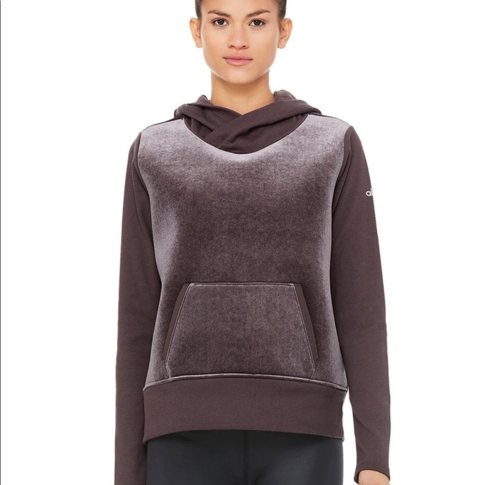 ❤️ALO❤️LUXE VELVET HOODIE❤️Banded Arms❤️NWT